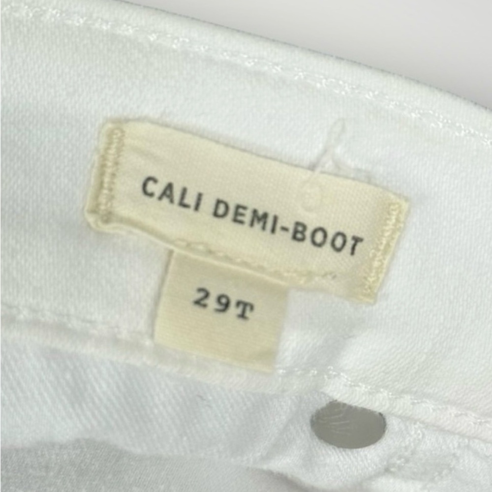 Madewell White Cali Demi Boot Jeans Size 29T EUC - Picture 9 of 9